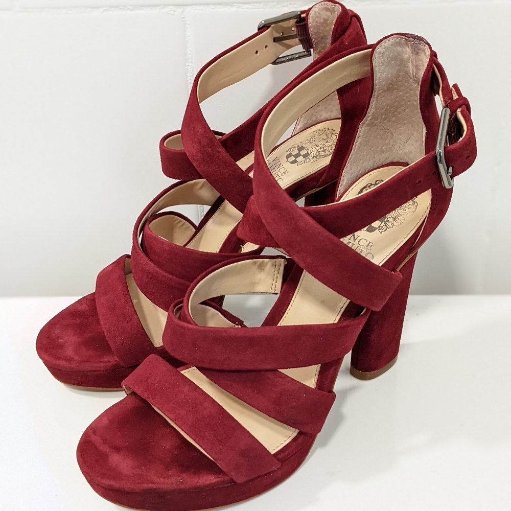 Suede heeled sandals by Vince Camuto - Picture 14 of 15